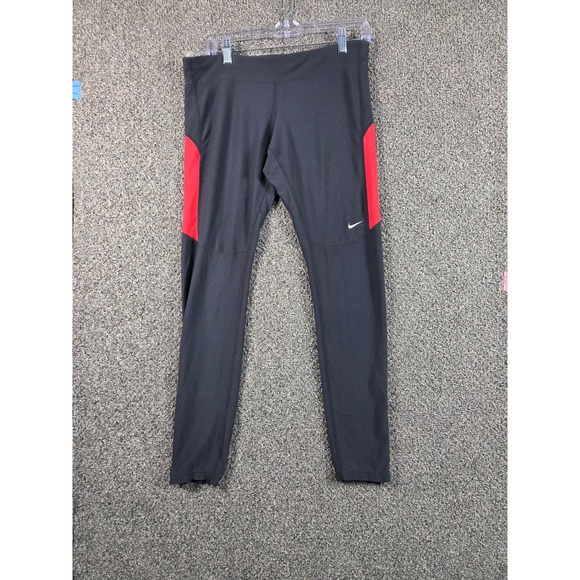 Nike Other - Nike Dri-Fit Athletic Pants Mens Large Black Red Sporty Fitness Sweats 0339